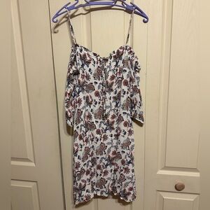 NAIF white multicolored paisley boho off the shoulder dress - new without tags